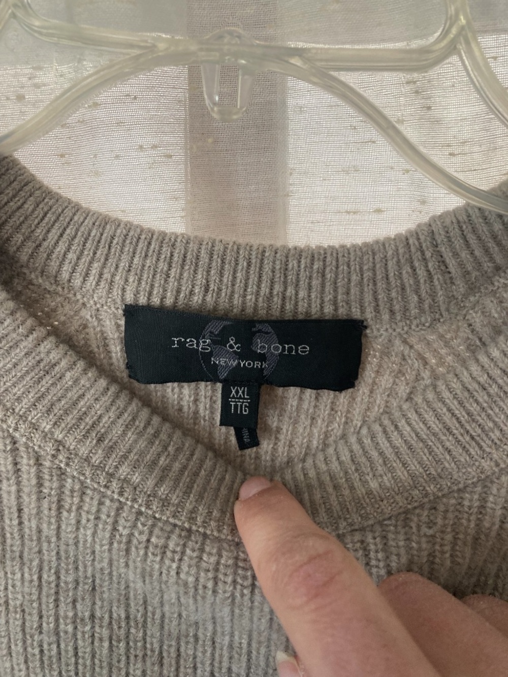 Rag and Bone Rag & Bone 100% Merino Wool Sweater with Thumb Holes Size XXL - Picture 4 of 8